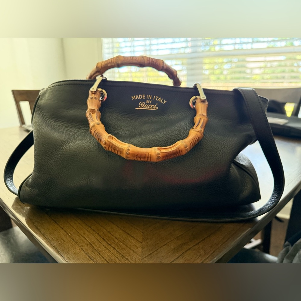 FLASH SALE ⚡️Gucci Black Tote with Bamboo Handles